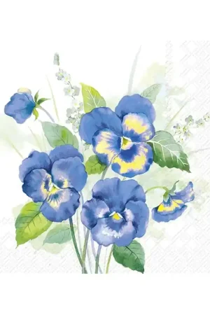 Stock Limitado 5 SERVILLETAS DECOUPAGE PANSIES BOUQUET