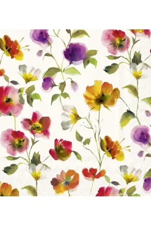 PAQUETE 20 PRECIOSAS SERVILLETAS FLOWERS OF SUMMER Moderno