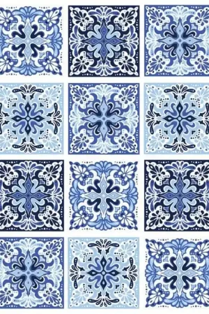 PAPEL DE ARROZ CADENCE TILES BALDOSAS AZULES 30x41 CM Envío Exprés