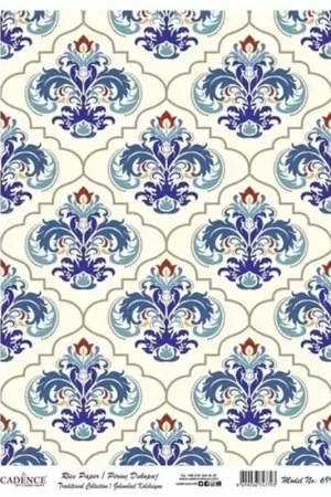 Garantía De Devolución De Dinero PAPEL DE ARROZ CADENCE GRECAS AZULES 30x41 CM