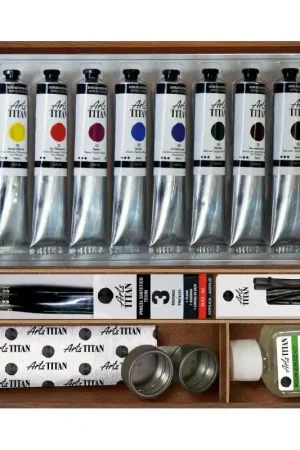 Solo Por Tiempo Limitado MALETÍN DE ACRÍLICOS EXTRA FINO TITAN 10 COLORES 60 ML