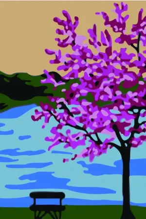 COLOREAR NUMEROS FACIL - CEREZO EN FLOR Original