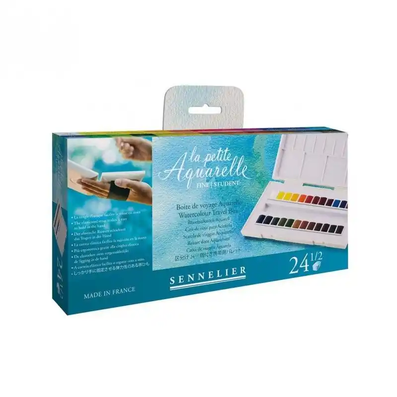 CAJA DE ACUARELAS SENNELIER 24 MEDIAS PASTILLAS Premium