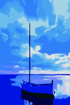 COLOREAR POR NUMEROS FACIL - MAR EN CALMA Novedad