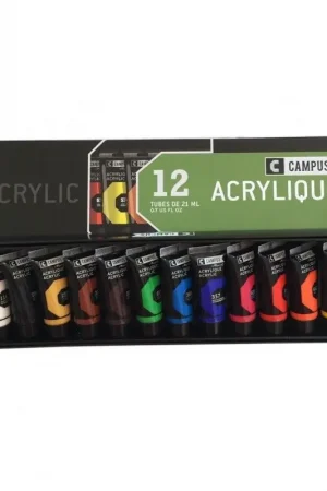 SET 12 TUBOS ACRÍLICOS 21 ML RAPHAEL CAMPUS Precio Reducido