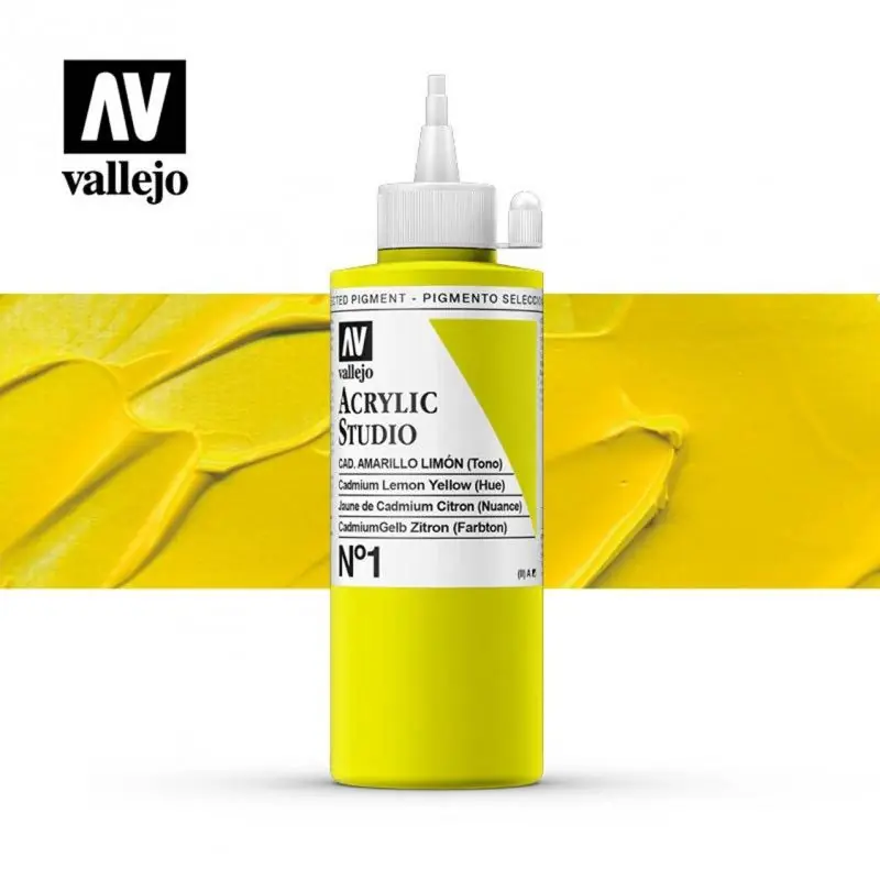 Marca Reconocida VALLEJO STUDIO AMARILLO CADMIO LIMON 200 ML