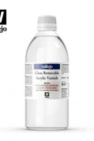 BARNIZ ACRILICO REMOVIBLE BRILLANTE 500ML VALLEJO Última Versión