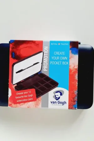 Máxima Calidad CAJA DE ACUARELA DE VIAJE VAN GOGH CON PINCEL