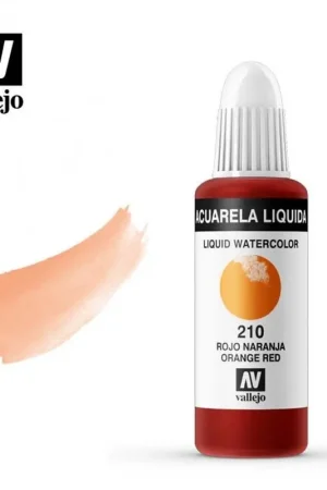 ACUARELA LIQUIDA ROJO NARANJA VALLEJO 32 ML Mejor Precio