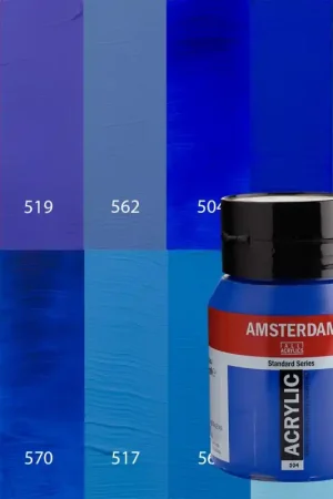 Solo Por Tiempo Limitado PINTURA ACRILICA AMSTERDAM AZULES 500ML