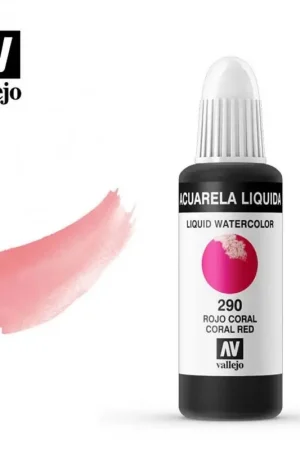 ACUARELA LIQUIDA ROJO CORAL  VALLEJO 32 ML Devolución Gratuita