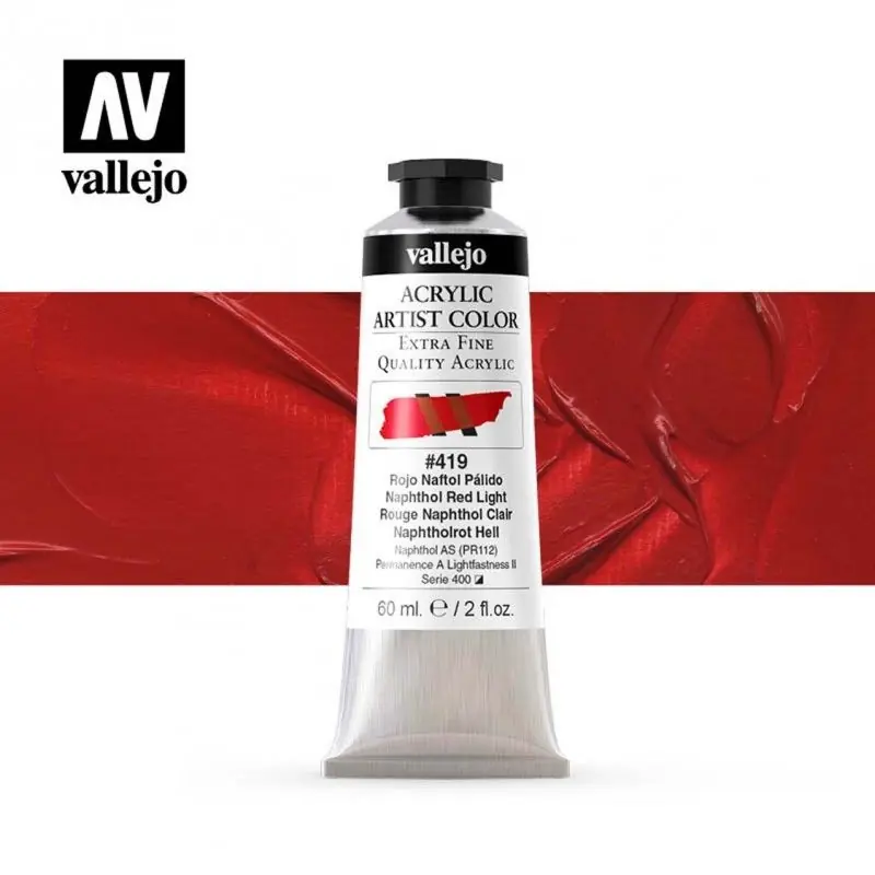 Última Oportunidad ARTIST COLOR 419 ROJO NAFTOL PALIDO 60 ML