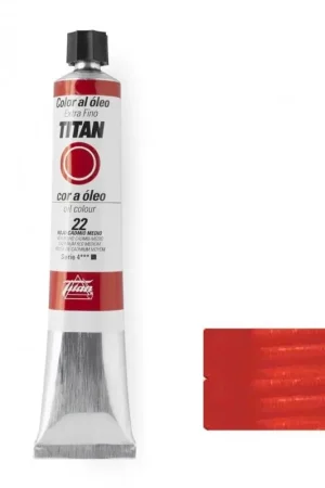 ROJO CADMIO MEDIO SERIE 4 Nº 22 60 ML OLEO EXTRAFINO TITAN Liquidación