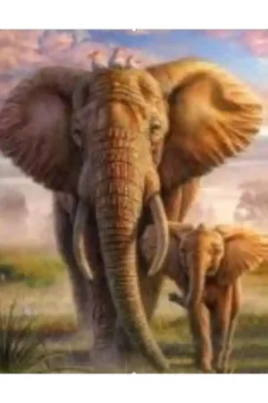 Envío Inmediato PINTAR POR NUMEROS - ELEFANTES EN LA SELVA