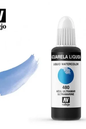 Precio Económico ACUARELA LIQUIDA AZUL ULTRAMAR VALLEJO 32 ML