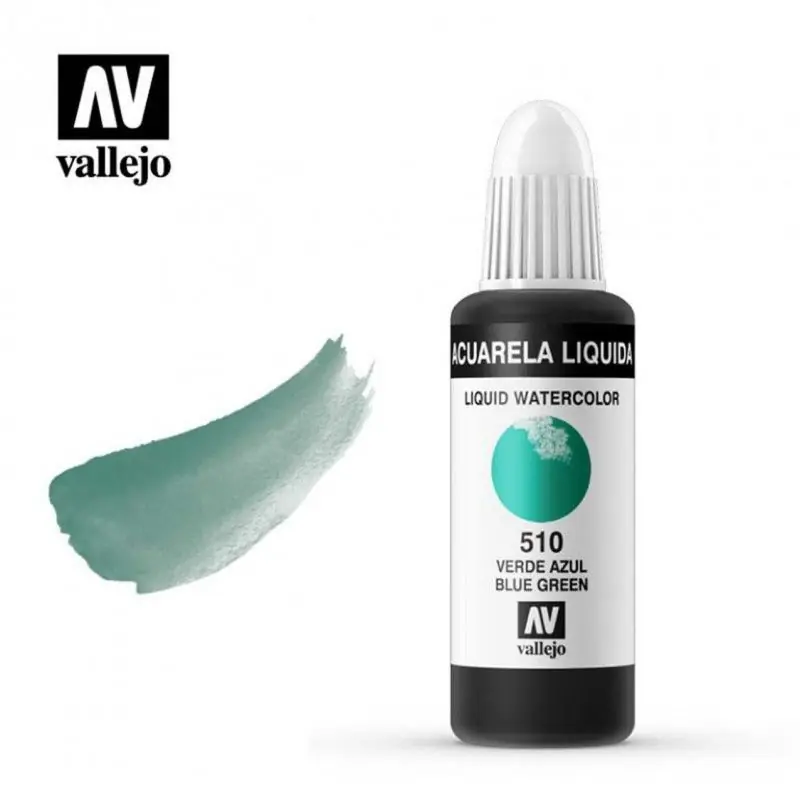 ACUARELA LIQUIDA VERDE AZUL VALLEJO 32 ML Súper Precio
