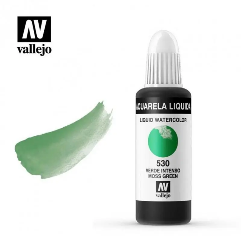 Envío Internacional ACUARELA LIQUIDA VERDE INTENSO VALLEJO 32 ML