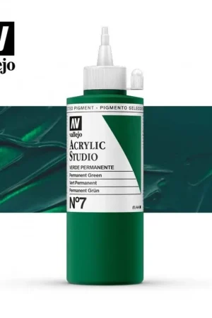 VALLEJO STUDIO VERDE PERMANENTE 200 ML Nueva Colección