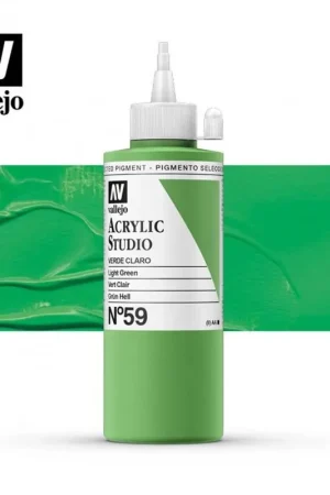 VALLEJO STUDIO VERDE CLARO 200 ML Hecho A Mano