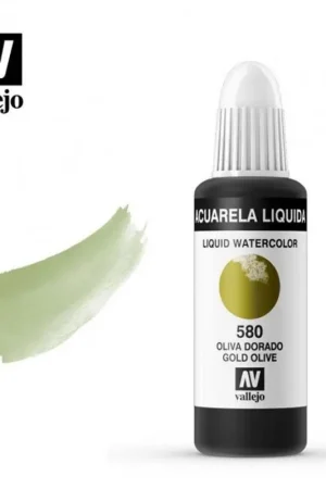 ACUARELA LIQUIDA OLIVA DORADO VALLEJO 32 ML Liquidación