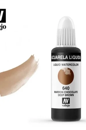 ACUARELA LIQUIDA MARRÓN CHOCOLATE VALLEJO 32 ML Última Versión