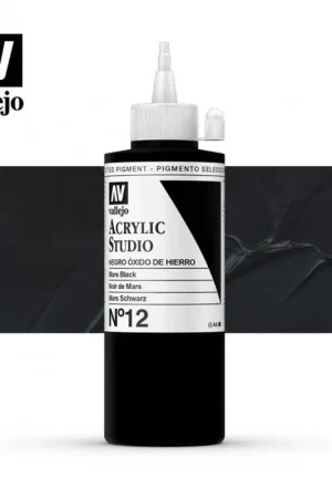 Moderno VALLEJO STUDIO NEGRO ÓXIDO DE HIERRO 200 ML