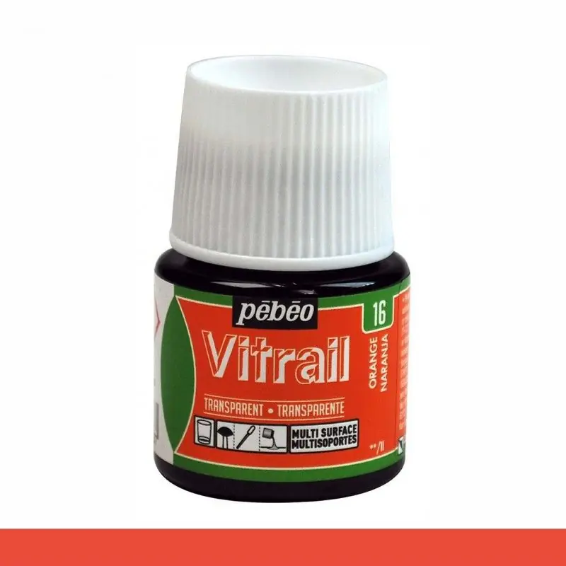 PINTURA CRISTAL VITRAIL NARANJA PEBEO 45 ML Oferta