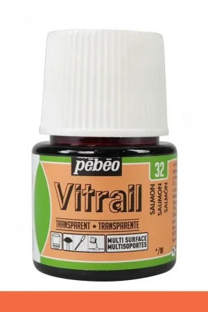 Profesional PINTURA CRISTAL VITRAIL CORAL PEBEO 45 ML