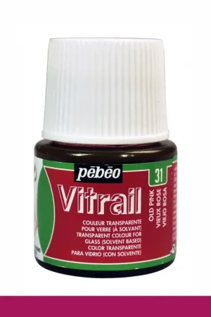 Favorito De Clientes PINTURA CRISTAL VITRAIL VIEJO ROSA PEBEO 45 ML
