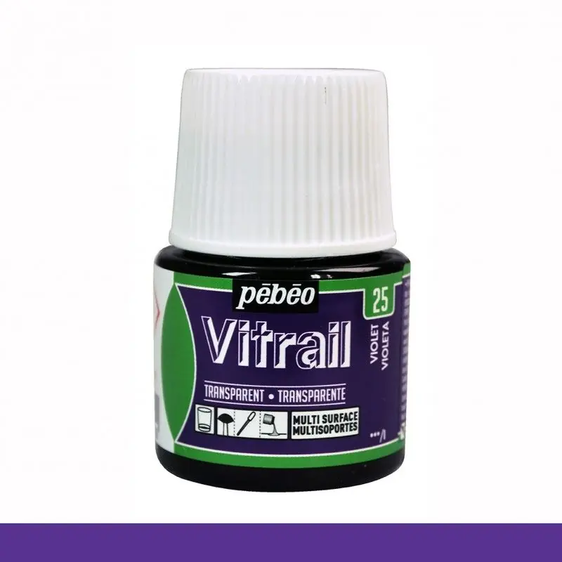 PINTURA CRISTAL VITRAIL VIOLETA PEBEO 45 ML Original