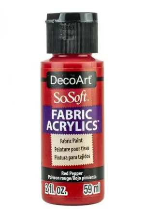 PINTURA PARA TELA SO SOFT ROJO PIMIENTO 59ML Solo Por Tiempo Limitado