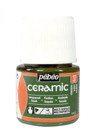 Stock Limitado PINTURA CERAMIC PEBEO VERDE 45 ML