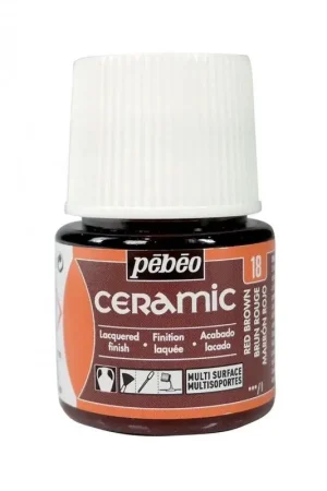 Oferta Limitada PINTURA CERAMIC PEBEO MARRÓN ROJO 45 ML