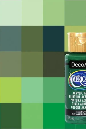 PINTURA AMERICANA DECOART ACRILICA VERDES Hecho A Mano