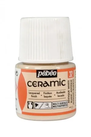 Descuento PINTURA CERAMIC PEBEO BLANCO ANTIGUO 45 ML