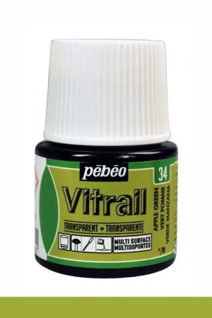 Bestseller PINTURA CRISTAL VITRAIL VERDE MANZANA PEBEO 45 ML