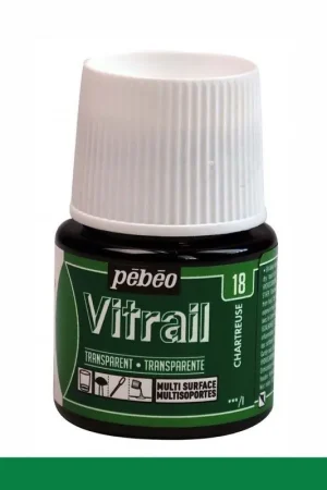 PINTURA CRISTAL VITRAIL VERDE CHARTREUSE PEBEO 45 ML Envío Exprés