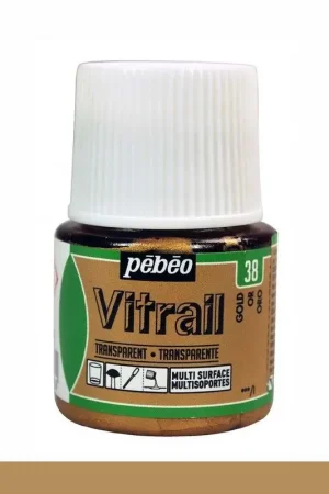 Promoción PINTURA CRISTAL VITRAIL ORO PEBEO 45 ML