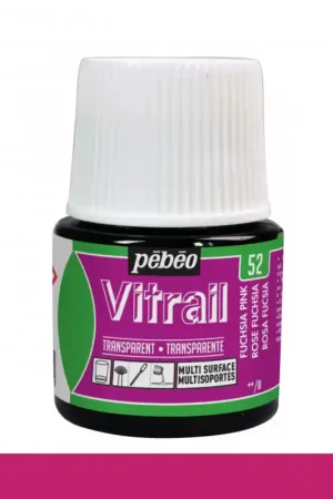 PINTURA CRISTAL VITRAIL ROSA FUSCHIA PEBEO 45 ML Ocasión Especial