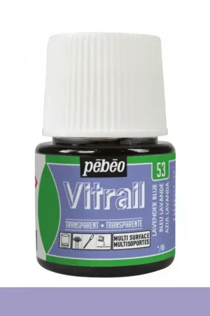 Lujoso PINTURA CRISTAL VITRAIL AZUL LAVANDA PEBEO 45 ML