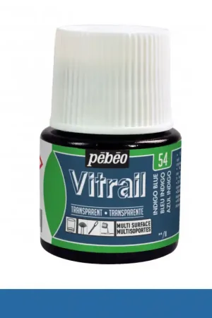 PINTURA CRISTAL VITRAIL AZUL INDIGO PEBEO 45 ML Stock Limitado