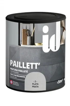 Oferta De Temporada PINTURA PAILLET DESTELLOS COLOR PLATA 500ML ID LAKEONE