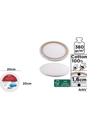 Garantía Incluida LIENZO REDONDO 50 x 50 x 1.6 cm 380 g/m²