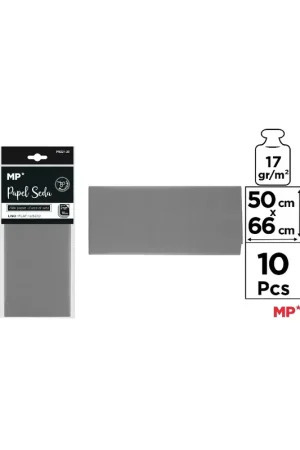 PAPEL SEDA GRIS 50 x 66 cm 10 Uds. Pedido Al Por Mayor