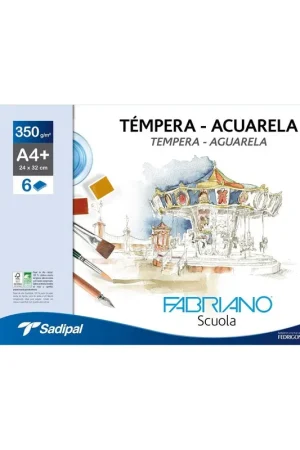 Nueva Colección SOBRE PAPEL TEMPERA-ACUARELA - 350 g - 6 h -  A4+ - 24 x 32 cm - Blanco