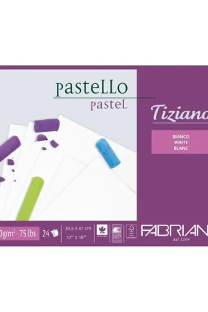 BLOC PASTEL FABRIANO TIZIANO  BIANCO 30,5X41 Envío Internacional