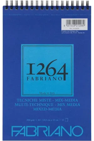 BLOC FABRIANO 1264 MIXED MEDIA A5 300G SPI. 15SH Súper Precio