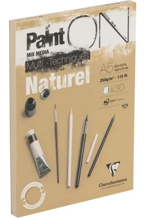 Stock Limitado BLOC CLAIRE FOINTAINE PAINT ON 250 GRAMOS A4 BEIGE