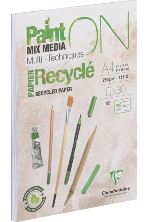 Hecho A Mano BLOC CLAIRE FOUNTAINE RECICLADO A5 250 GRAMOS