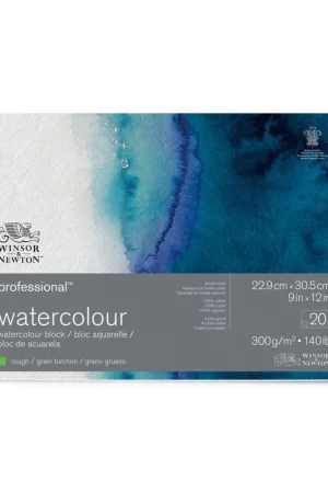 WINSOR & NEWTON PAPEL ACUARELA PROFESIONAL BLOC ENCOLADO 4 LADOS GRANO GRUESO 300G 22,9X30,5CM 20 HOJAS Mejor Precio